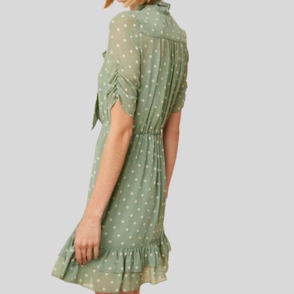 (A10) NEW Listicle Large Polka Dot necktie midi Dress, Size Large, NWOT - Picture 2 of 12